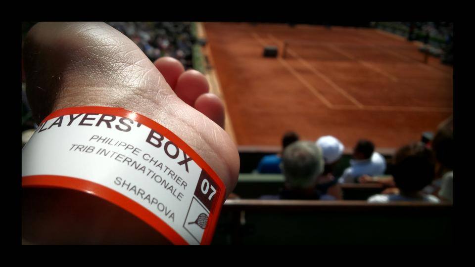 Benoit Mauguin présent dans la loge de Maria Sharapova lors de Roland Garros