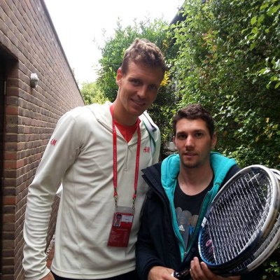 Benoit Mauguin en compagnie de Thomas Berdych